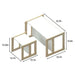 Dimensions for the Avenlur Hanover convertible table chair and bench set