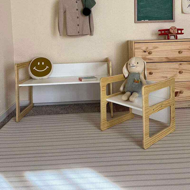Full view of the Avenlur Hanover convertible table chair and bench set