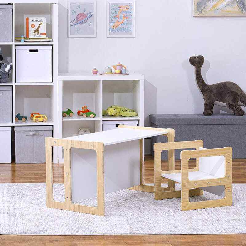 Avenlur Hanover table chair and bench set in a playroom setting
