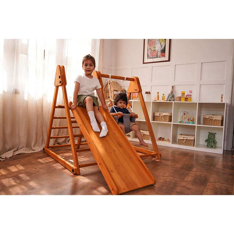 Avenlur Juniper Folding Indoor Outdoor Playset – dark wood finish shown