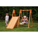 Avenlur Juniper Folding Indoor Outdoor Playset – kids using the slide and swing