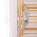 Avenlur 79 inch Modular Walnut Swedish Ladder monkey bar attachment lifestyle view