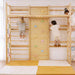 Monkey Bar Attachment – For 79 Inch Walnut Swedish Ladder with kids playing