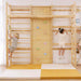 Monkey Bar Attachment – For 79 Inch Walnut Swedish Ladder with 3 kids playing 