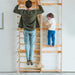 Neem | Swedish Ladder & Rope Wall - 79" Height with a dad and boy