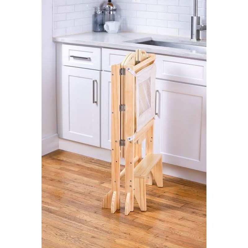 Avenlur Plum 3 in 1 Foldable Kitchen Tower – kid standing at a counter
