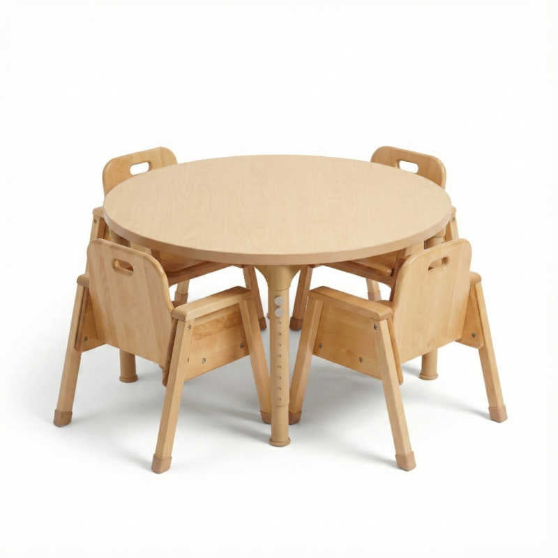 36" Diameter Avenlur Round Adjustable Kids Table with chairs