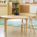 Maple Beginner Pikler Triangle and Rocker in a classroom