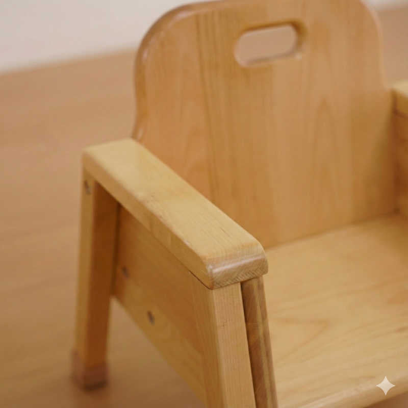 Avenlur Toddler Chair with 8 Inch Seat Height rounded edge detail