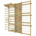 Walnut  Swedish Ladder Jungle Gym - 79 Height - Wall Mounted Complete