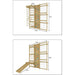 Walnut  Swedish Ladder Jungle Gym - 79 Height - Wall Mounted Dimensions