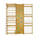 Walnut  Swedish Ladder Jungle Gym - 79 Height - Wall Mounted Front View