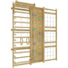 Walnut  Swedish Ladder Jungle Gym - 79 Height - Wall Mounted Side View
