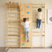 Walnut  Swedish Ladder Jungle Gym - 79 Height - Wall Mounted Kids Wall Clim