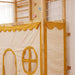 Avenlur Walnut Play Tent Add On for 94.5 in Standard – child using the tent beneath the climber
