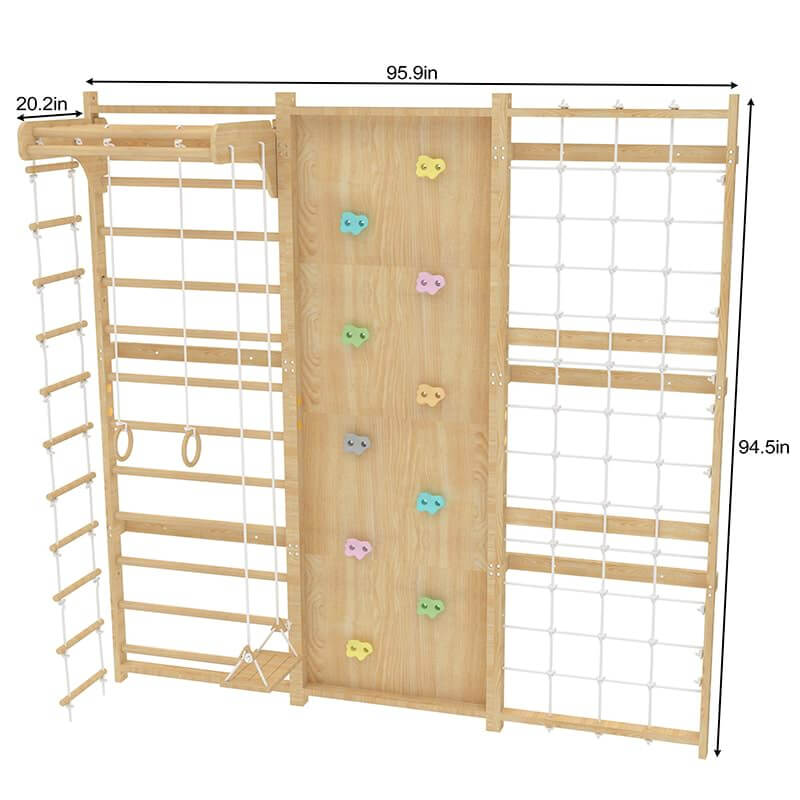 Avenlur 9-in-1 Swedish Ladder Wall Gym Dimensions