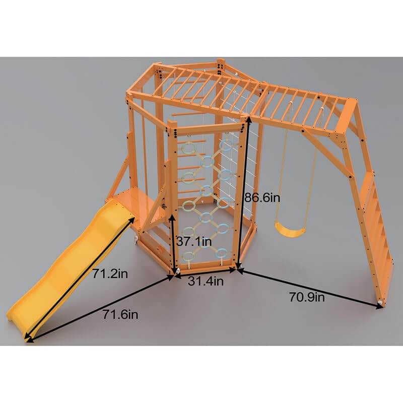 hawthorn xl wooden playset dimensions