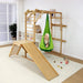 Avenlur Indoor Sensory Hammock Tear Green Hanging on a Wooden Play Set