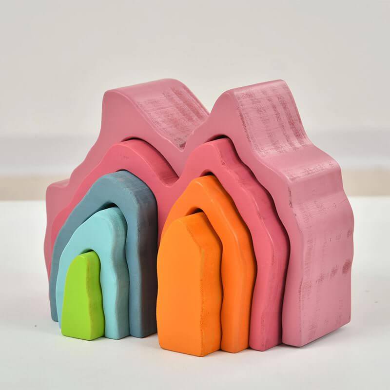 Avenlur Montessori Puzzle Blocks Corner View Facing Left