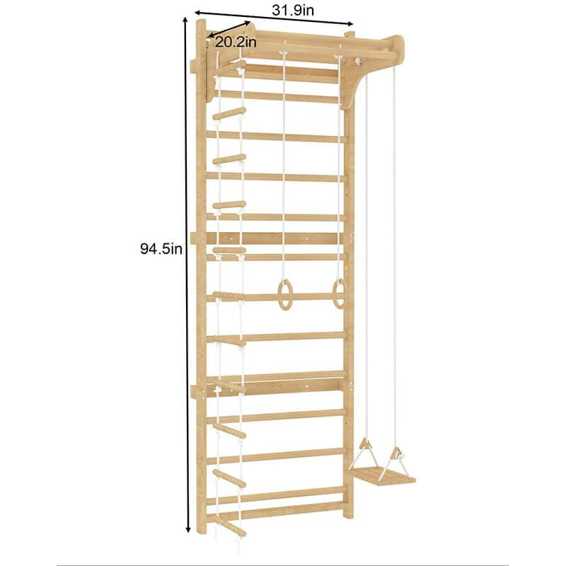 Avenlur Walnut Modular Add on Ladder Wall Panel Dimensions