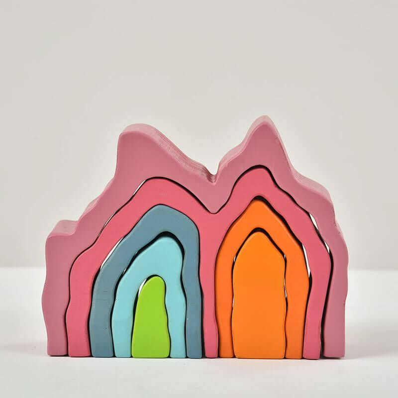Avenlur Wooden Stacking Toy for Kids Front View