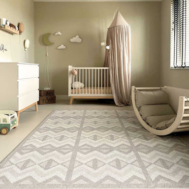 Kilim Boho Play Mat in a baby room