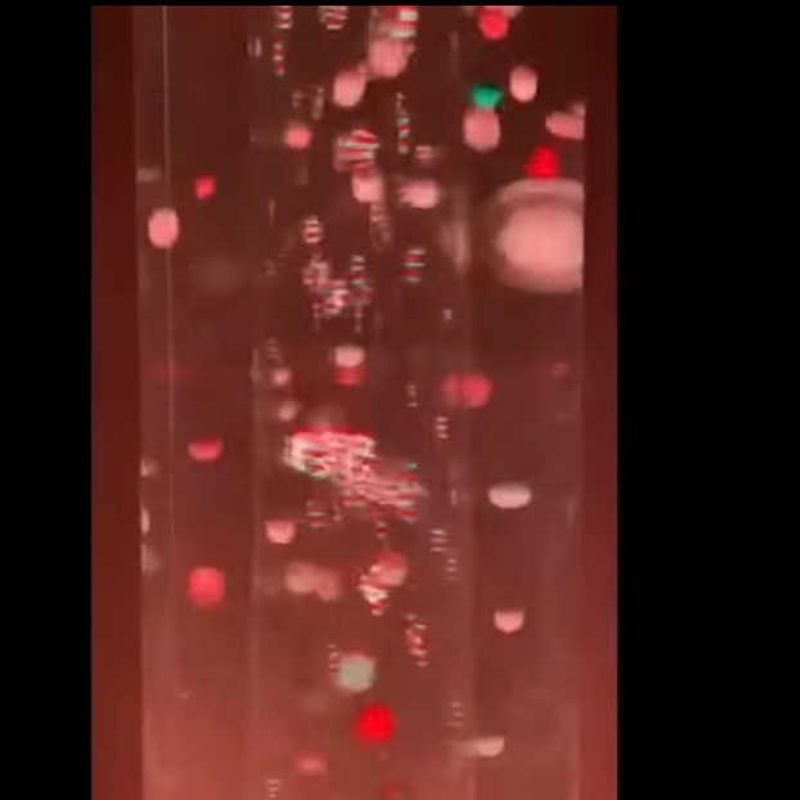 Balls and Beads Inserts for Bubble Tubes illuminated with pink beads