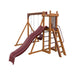 base camp 22 vinyl playset chestnut wood red front right