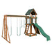 base camp 44 vinyl playset chestnut wood green front left