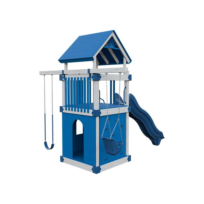 base camp 55 clubhouse vinyl playset ash wood blue back right