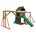 base camp 55 fitness vinyl playset chestnut wood green front left