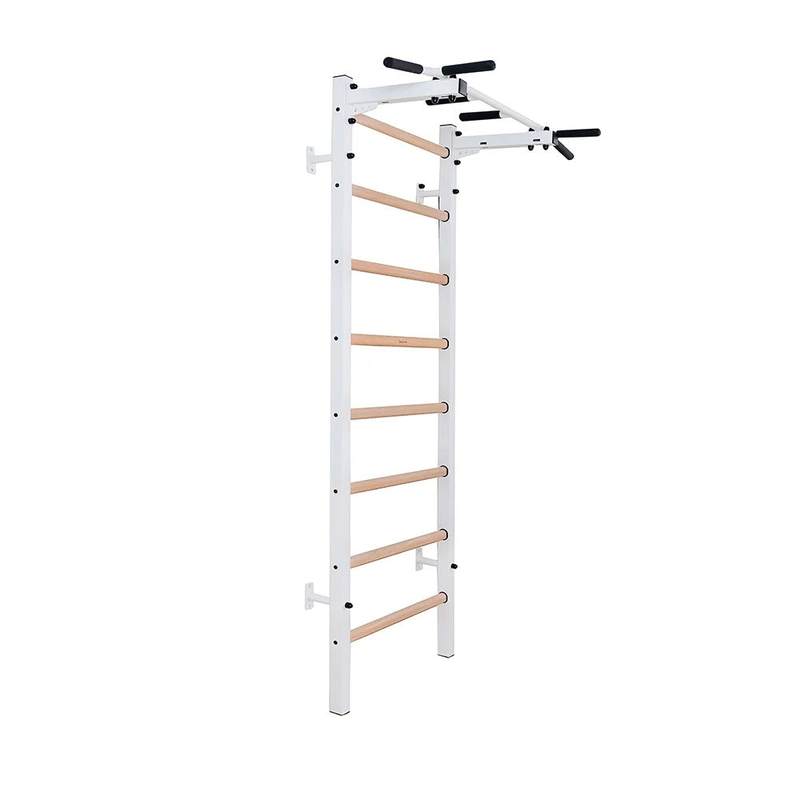 BenchK Wall Bars 221 – white 221 wall bars with fixed six-grip steel pull-up bar