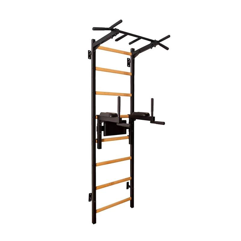BenchK Wall Bars 222 – black 222 wall bars with fixed pull-up bar and dip station