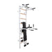 BenchK Wall Bars 223 – white 223 wall bars with fixed pull-up bar, dip station and workout bench
