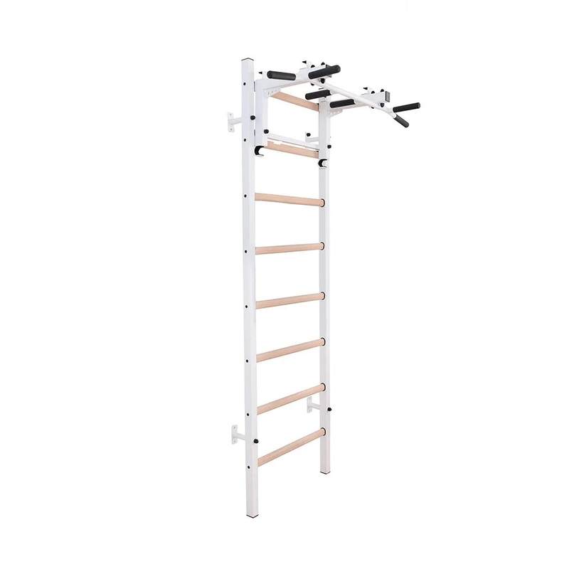BenchK Wall Bars 231 – white 231 wall bars with convertible steel pull-up bar