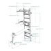 BenchK Wall Bars 233 – black model dimensions diagram