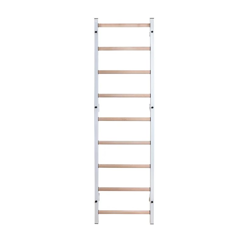 BenchK Wall Bars 700 – white wall bars with wood rungs