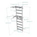 BenchK Wall Bars 722 – technical drawing of wall bars with pull-up bar and dip station