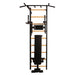 BenchK Wall Bars 723 – black 723 wall bars with fixed pull-up bar, dip station and workout bench