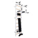BenchK Wall Bars 723 – white 723 wall bars with fixed pull-up bar, dip station and workout bench
