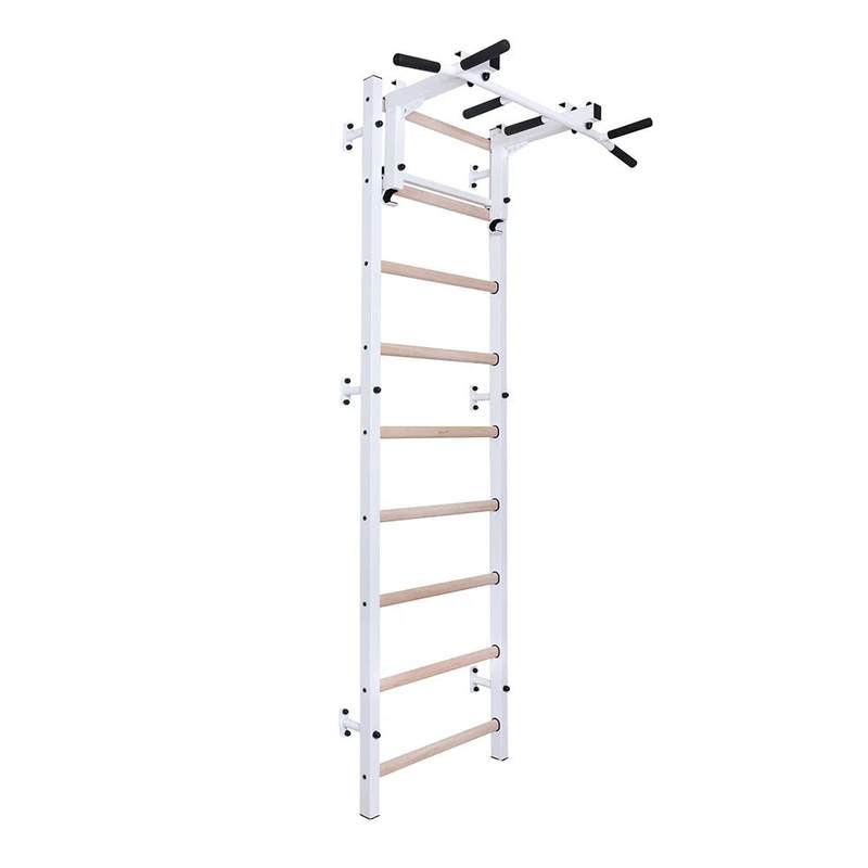 BenchK Wall Bars 731 – white 731 wall bars with convertible steel pull-up bar