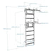 BenchK Wall Bars 732 – black model technical drawing