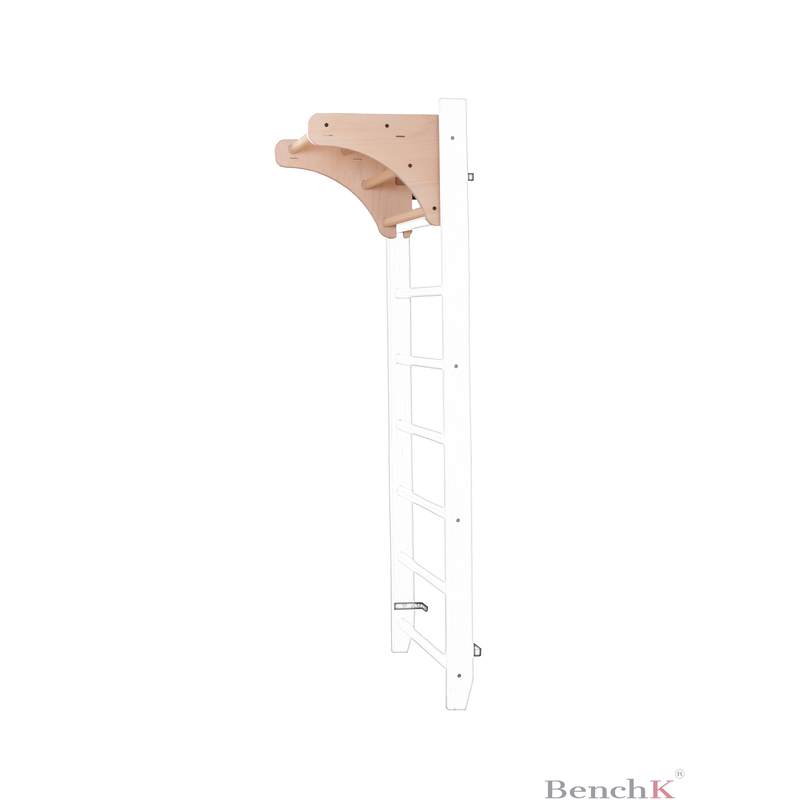 BenchK Wooden Pull-Up Bar PB204 – side view of wooden pull-up bar mounted on wall bars sold separately