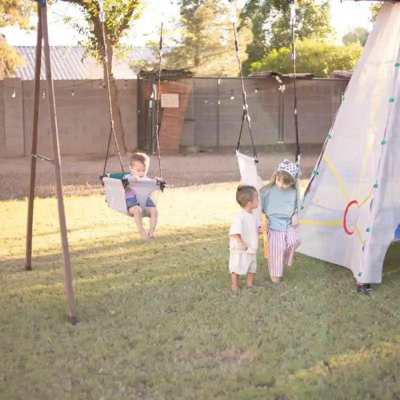 Bijou Baby Swing installed for supervised backyard play