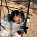 Close view of the Bijou Baby Swing supportive breathable seat