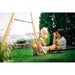 Bijou Kubix Swing installed on an outdoor swing setup