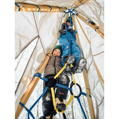 Kids climbing the Bijou Clamber Panel