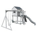 cabin vinyl playhouse ash wood gray front left