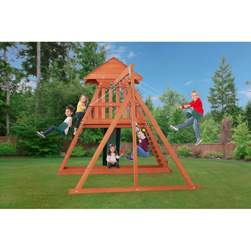 cedar_chalet_wooden_swing_set_back_view