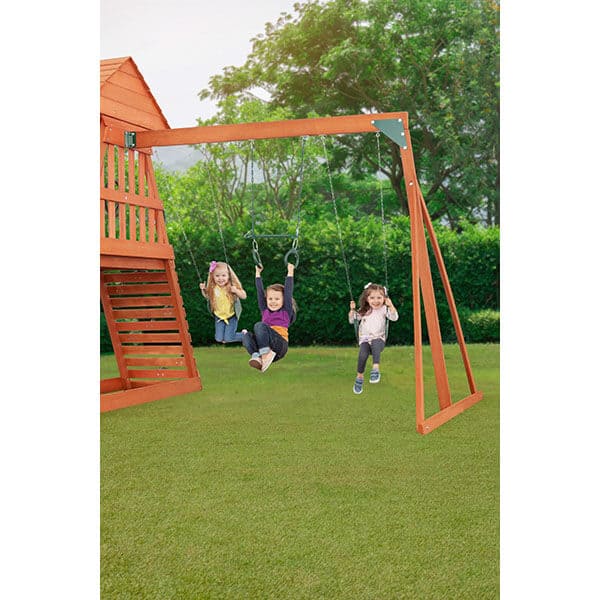 cedar_chalet_wooden_swing_set_kids_playing_swing